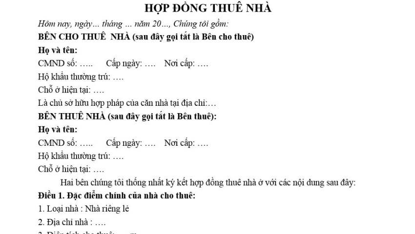 trách nhiệm hợp đồng thuê nhà